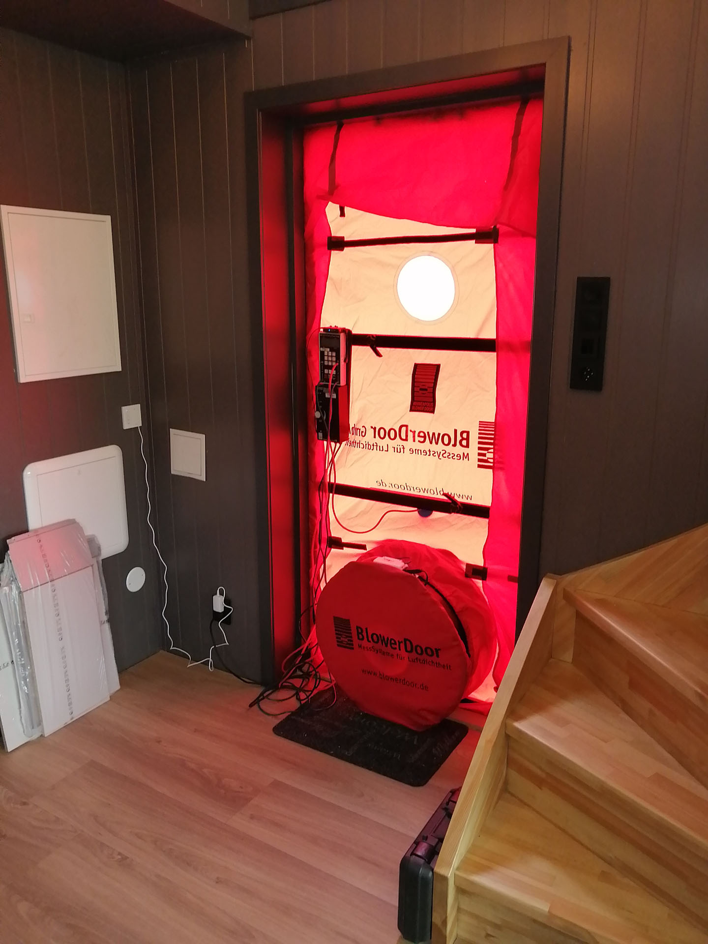 Trykktesting av nybygd bygg